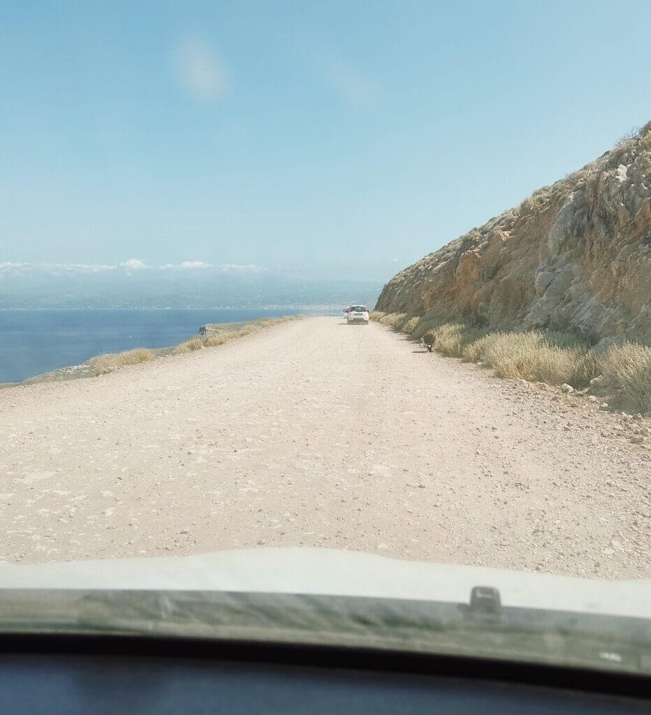 The drive to Balos Beach