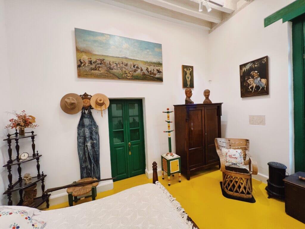 the bedroom of Frida Kahlo in Coyoacan, Mexico City 