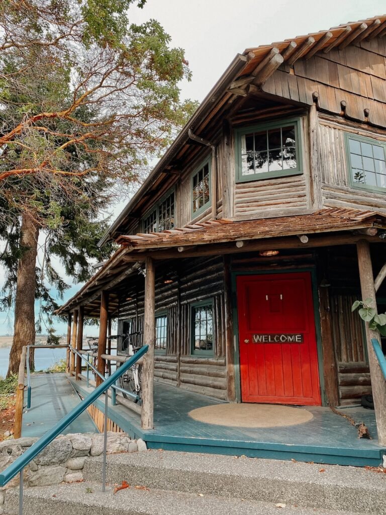 Historic Captain Whidbey Inn nestled among evergreens on Whidbey Island.​