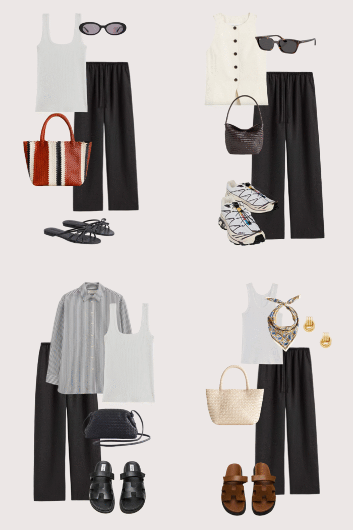 Six Chic Ways to Style Black Linen Pants for Summer Travel